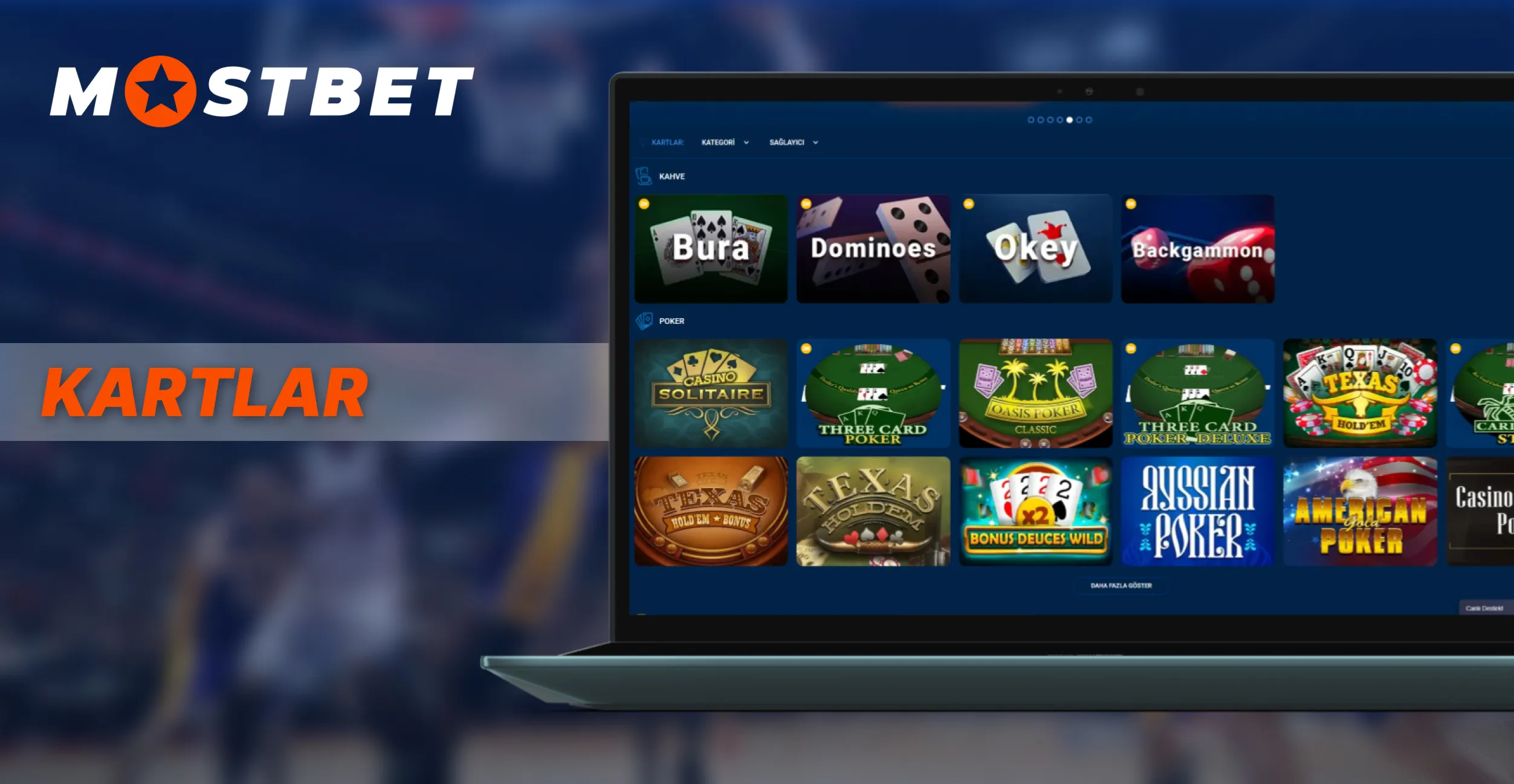 Mostbet'te kart oyunları