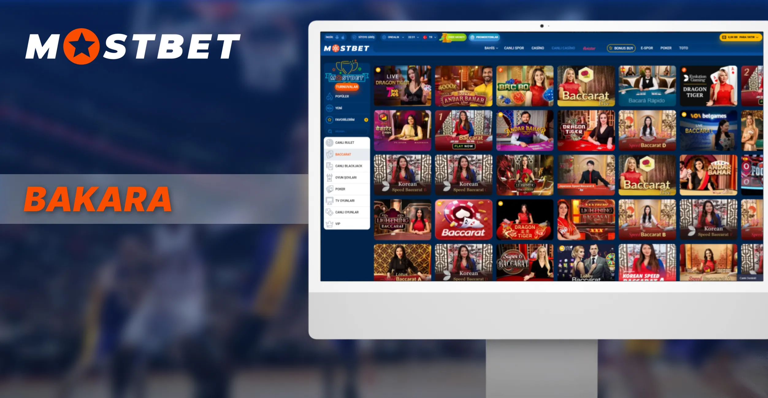 Mostbet Casino'da Bakara