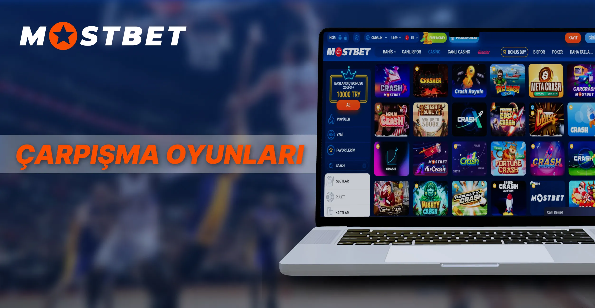 Mostbet'te çökme olan oyunlar