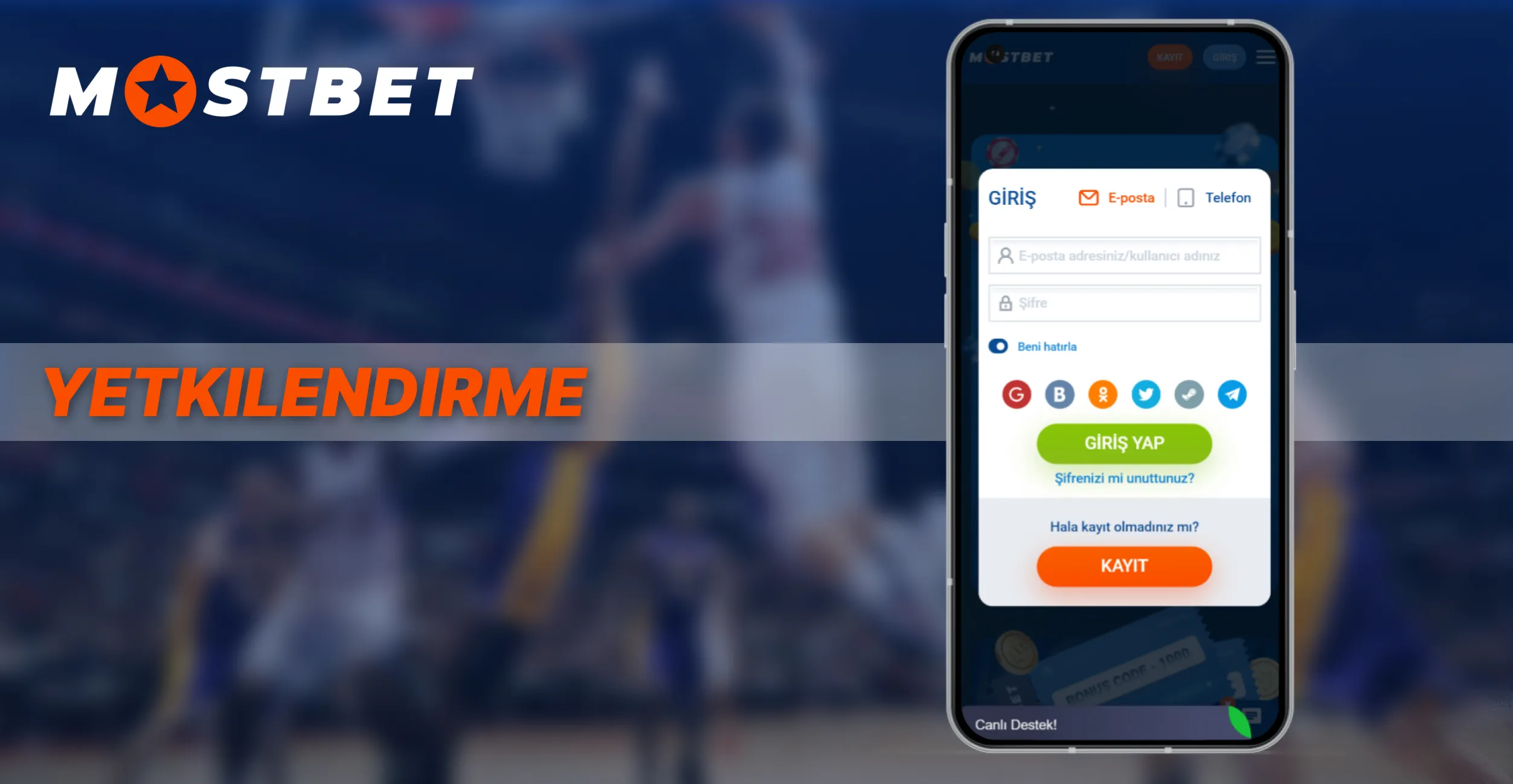 Mostbet'e giriş yapın