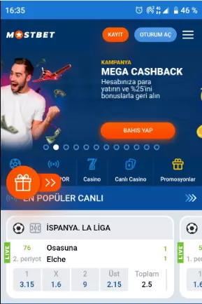 Mostbet mobil versiyonu