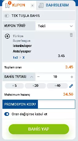 Mostbet bahis oranları